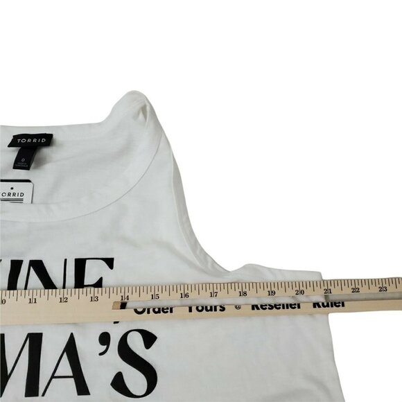 Torrid Tank Top Large Wine Mama's Bestfriend Dip Dye Purple White Sleeveless NWT - Picture 6 of 7